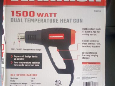 Pistola de calor doble temperatura 1500w 110v - Img 67615554