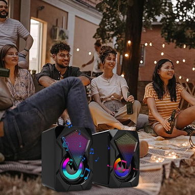 ☎️53544655 🛵 Entrega Disponible ⭐Altavoces para Computadora con Subwoofer, Luces RGB y Conexión USB  ⭐ - Img 121547812