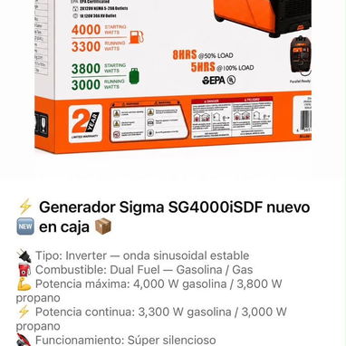 ⚡ ElectroHogar: Estaciones EcoFlow, Generadores Sigma Dual Fuel, Paneles, Cable Solar y Alarma | Nuevos ⚡ - 4/10