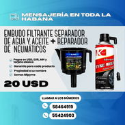 🚗 EMBUDO FILTRANTE SEPARADOR DE AGUA Y ACEITE + REPARADOR DE PINCHAZOS DE EMERGENCIA - Img 55986823