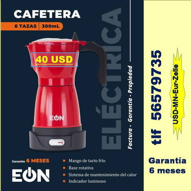 CAFETERAS ELECTRICAS (Varios colores) 3-6 tazas T-56579735/(USD-MN-Eur-Zelle)/Recogida Marianao/Tpte (Costo Adicional) - Img 117860701
