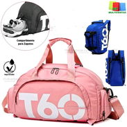 Bolso T60 Deportivo Impermeable 3 en 1. Mochila, bolso de mano y bolso transversal. Accesorios para el gimnasio - Img 55814226