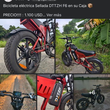 *BICICLETA ELÉCTRICA DTTZH F6*  PRODUCTO SELLADO EN SU CAJA 📦 - 3/8