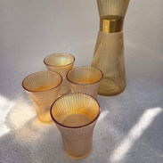 🍹 Set de Jarra con Vasos – Estilo Elegante en Vidrio Ámbar  💰 15 USD . Escríbeme al WhatsApp 56249037 - Img 55123251