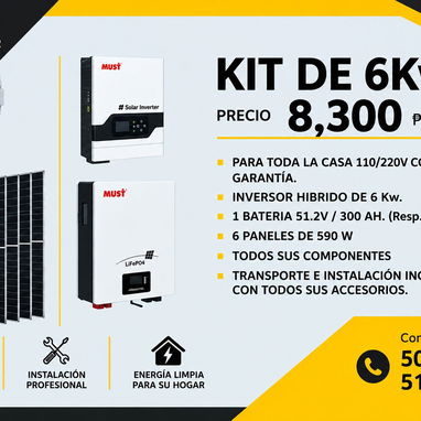 🔥Los mejores precios de toda cuba en kit solares profesionales en "🔆YR Solar"  ✅El precio incluye el montaje y contrat - 4/7