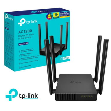 TP-LINK MODELO ARCHER C50 - Router -AP -REPETIDOR - - DUAL BAND -1WAN-4LAN _2.4-5GHZ_ CUATRO ANTENAS_NUEVO - Img 123648459