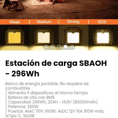 Estación de carga SBAOH - 296Wh. / Batería de Litio con BMS. Nueva en caja - Img 115022889