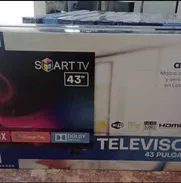 Smart tv de 43 pulgadas con cajita interna incluida marca all novu  350 USD 🌸3 meses de garantía - Img 49403685