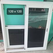 Puerta y ventana aluminio con cristal - Img 45616929
