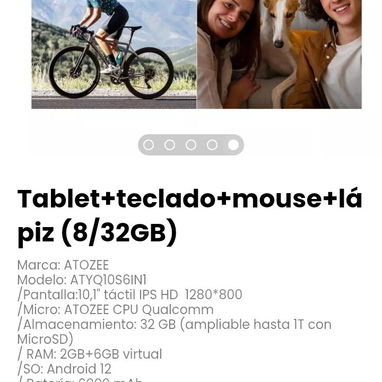 Tablet+teclado+mouse+lápiz (8/32GB). Marca: ATOZEE - Img 125825798