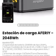 Estación de carga AFERIY - 2048Wh. 4 formas de carga: CA/Solar/Carro/Generador - Img 55599187