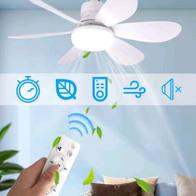 VENTILADOR DE TECHO 40W 3 VELOCIDADES CON LÁMPARA LED 3 TONOS DE LUCES - 3/4