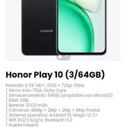 Honor Play 10 (3/64GB). Batería: 5000 mAh - Img 55248852