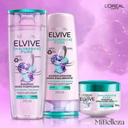 KIT ELVIVE HIALURÓNICO PURE L'ORÉAL PARÍS, PARA CABELLO GRASO Y CON PUNTAS DESHIDRATADAS - Img 47757427