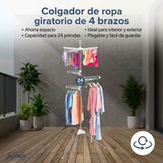 Colgador de Ropa Giratorio 4 Brazos – 170 cm (cv) - Img 57659625