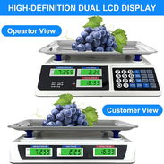 Balanza / báscula / Pesa digital alimenta dual, sistema de memoria de precio, calculadora, doble panel visualizador - Img 55703931