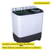 Lavadora semiautomática 9kg Milexus - Img 45493495