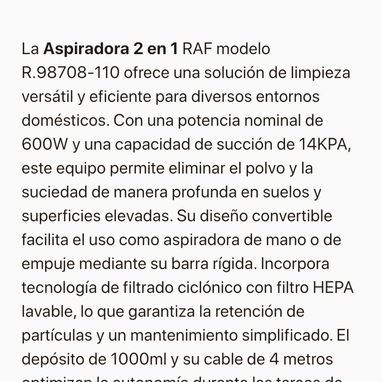 Aspiradora 2 en 1 - Img 122561089