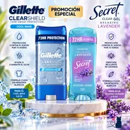 Desodorantes Transparentes Gillette y Secret – Protección 72 Horas para Hombre y Mujer - Img 57782513