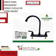 Grifo para fregadero doble cuello cisne negro 9000 cup - Img main-image-56212605