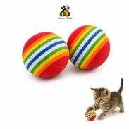 JUGUETES PARA GATOS/PELOTAS DE ESPUMA ARCOÍRIS - Img 56458078