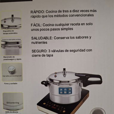 🍲Ollas de Presión 3 pistones, de 4 y 7 litros. Para Cocinas de Inducción, Gas, Infrarrojas, etc. - Img 122660780