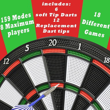 🎯 Diana electrónica Surplex con marcador LED, 28 juegos, 159 modos, dardos punta suave para niños y adultos 🐗 - 3/7