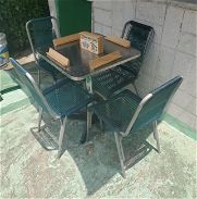 Venta de jgo de sillas de aluminio y suisa y mesa de avero inoxidable - Img 45684965