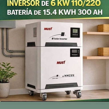 INVERSOR HIBRIDO 2 EN UNO, inversor , batería,combos solaresDE 6 CON 15 - 8/8
