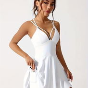Caribbean - Moda sexy, faldas plisadas, cintura ajustada, escote profundo - Img 52832156