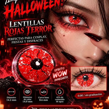 👁️🩸  🕸️ **¡10 modelos de lentillas de fantasía!** Dale un toque aterrador a tu mirada Precio 15 USD - 5/10