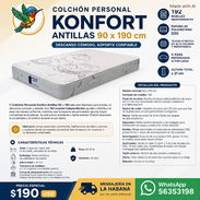 COLCHON PERSONAL KONFORT ANTILLAS 90 x 190 cm - Img 57968877