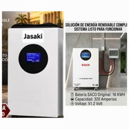 *Kit solar de 10 kw*  - Inversor híbrido Jasaki de 10 kw para la 110/220 v - Batería Saco de 16 kWh,51.2 v x 320 ah 9000 - Img 57151818
