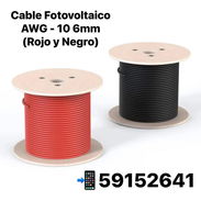 Cable Solar (Rojo y Negro) AWG 10 - 6mm2 (cobre) - Img 55066090