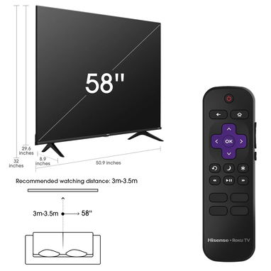 🔥 TELEVISOR HISENSE 58” 4K ROKU SMART TV🔥 NUEVO EN CAJA 🔥 BUEN PRECIO 🔥 - 2/6