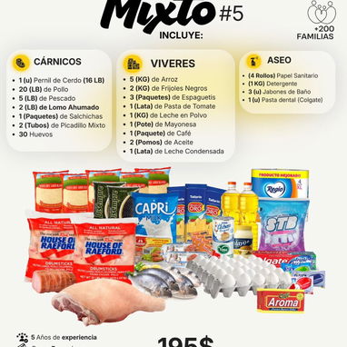 Combos de comida y aseo - 5/9