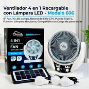 Ventilador recargable con panel solar - Img 56735252