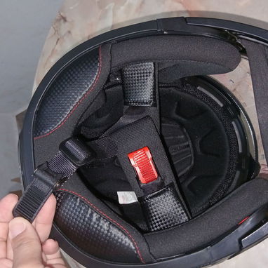 Casco Virtue MD-808 Fibra Carbono Talla L Correa Seguridad . - 4/4