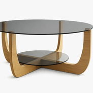 🌿 Dale elegancia a tu sala con esta mesa de centro de dos niveles, vidrio templado y madera. ¡Funcional y moderna! - Img 58303998