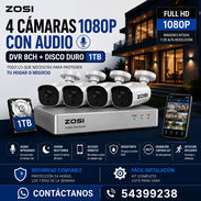 Kit de Vigilancia 4 cámaras con audio 1080P 1TB 8 Canales - Img 57159823