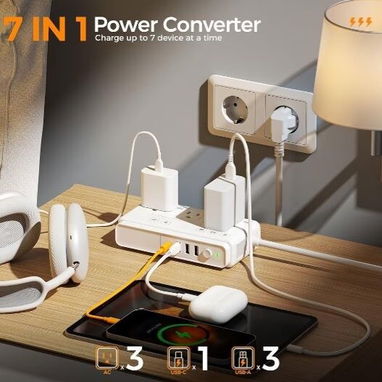 TESSAN Extensión Eléctrica con USB - Regleta Multitoma | Con garantía | videojuegoshabana.com - Img 123128851