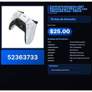 Control Inalámbrico GA1 Phoenix para PS4 y PC con Vibración Dual - HOCO . - Img 57513018