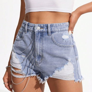 Shorts cortos con cadenas - 4/4