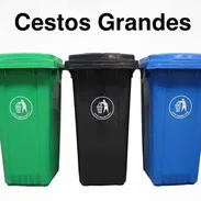 Cestos de basura grandes con ruedas de 100L,120L y 240L / Colores disponibles :🔵🟢⚫️ ‼️Domicilio Incluido‼️ - Img 54636421