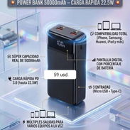 💥 POWER BANK 50000mAh – CARGA RÁPIDA 22.5W 💥 Perfecto para no quedarte sin batería en el APAGÓN. - Img 55845699
