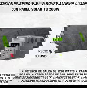 ⚡ ESTACIÓN DE ENERGÍA TULIP POWER 1024Wh / 1200W CON PANEL SOLAR TS 200 W ☀️ - Img 50012363