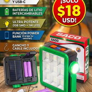 Lámpara + linterna+ solar+ led + power bank - Img 58039526