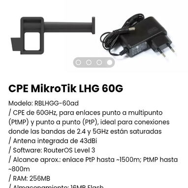 CPE MikroTik LHG 60G. Nuevo - Img 105800035