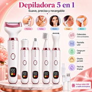 depiladora 5 en 1 máquina de afeitar 🪒 , axilas , rostros , piernas zona íntima , trae varios cabezales - Img 57577280