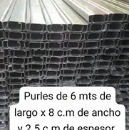 PURLES DE 6MT GALVANIZADO ORIGINALES DE 2.5MM DE ESPESOR LLAME YA - Img main-image-50770543